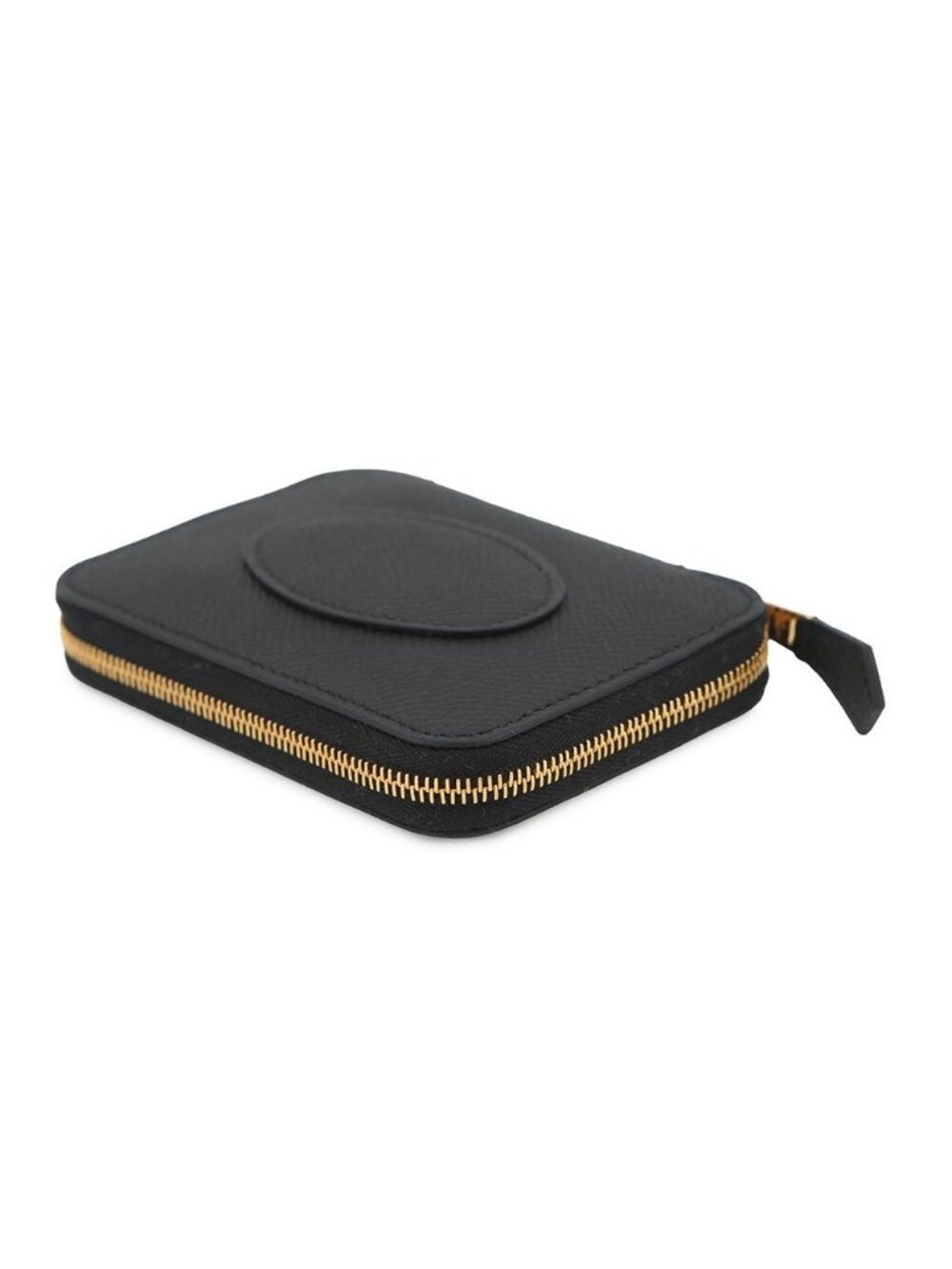 Hermes Coin Case Macaron Compact Black Gold Epsom Shoulder - Picture 2 of 6